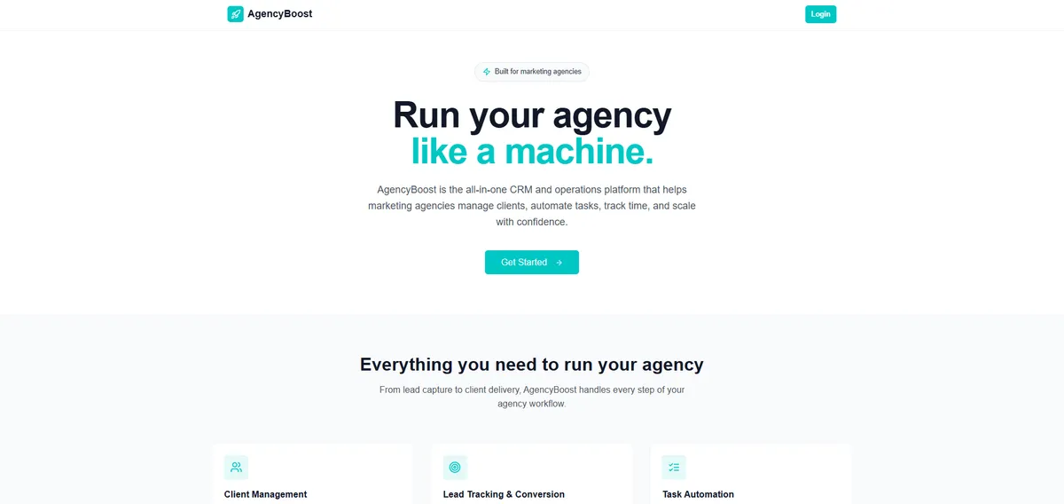 AgencyBoost - Custom software example
